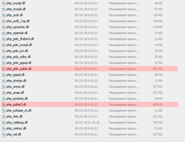 Библиотеки PHP для SQLite